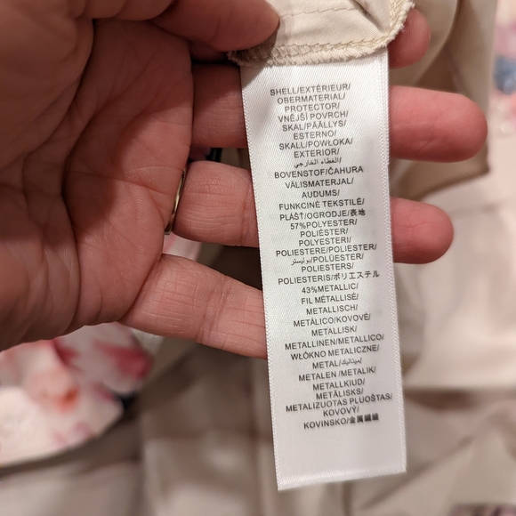 Beautiful Floral Pink and Navy Dress - Picture 3 of 11